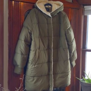 Love Tree Puffy Olive Coat